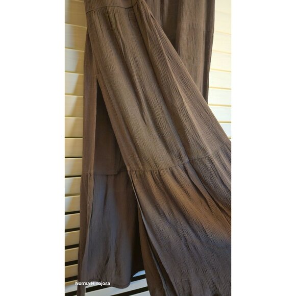 Nine West Womens Brown Maxi Skirt Tiered Design Rayon & Polyester Size S - Picture 3 of 7